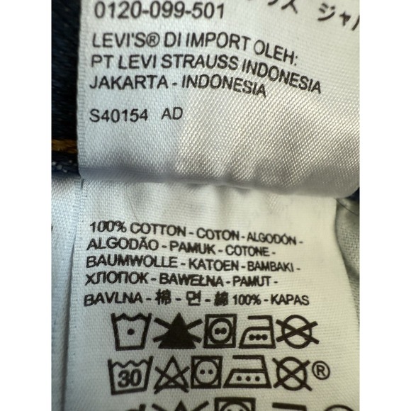 Levis 501 Jeans Mens 36x34* Blue Straight Leg Button Fly Dark Wash Denim Pants - Picture 5 of 11